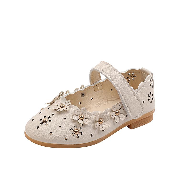 New Sandal Summer Fashion Simple Girl Shoes Non Slip Comfort Flat Kids Sandals Exquisite Elegant Lightweight Retro Princess Shoe