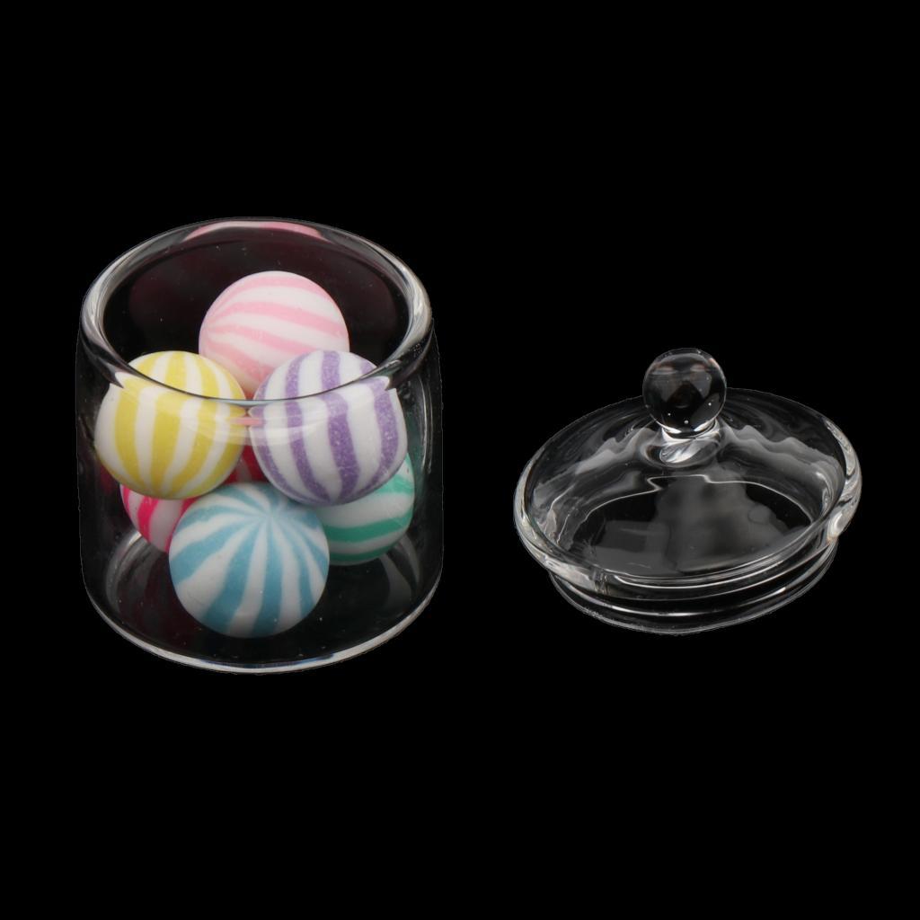 Miniature Glass Candy Jar 1:6 for Livingroom Bedroom Diningroom