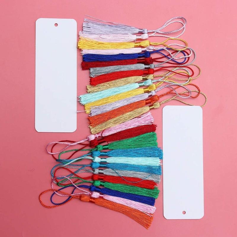 Crafts for Project Blank Bookmarks Thick Paper Bookmarks Colorful Tassels Crafts
