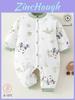 Winter Baby Onesie With Thick Cotton Layer For Newborns Girl Boy Safe For Winter