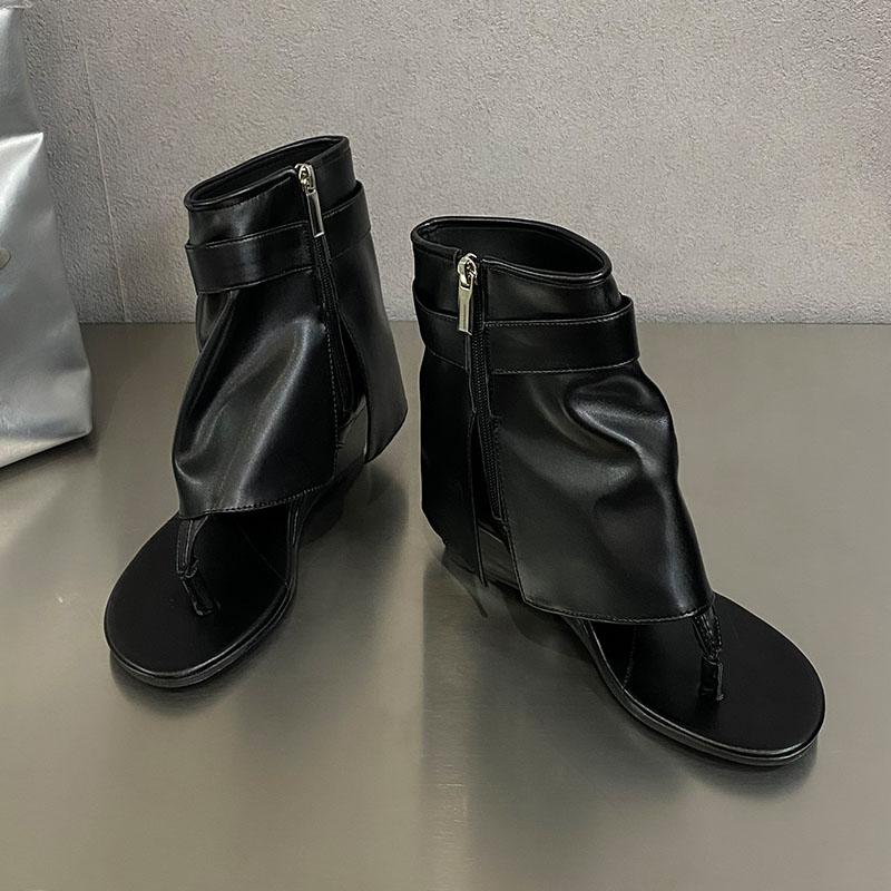 Mode Mode Zehenfreie Schuhe Damen Sandalen Stiefeletten für Damen Zehensandalen Damen Moderne Stiefel mit Schuhen zur Höhenvergrößerung