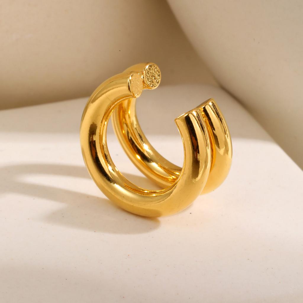 Unique Fake Piercing C-shaped Ear Bone Clip for Women Girl,Water Drop Cartilage Ear Clip,Stainless Steel Ear Cuff Jewellery Gift