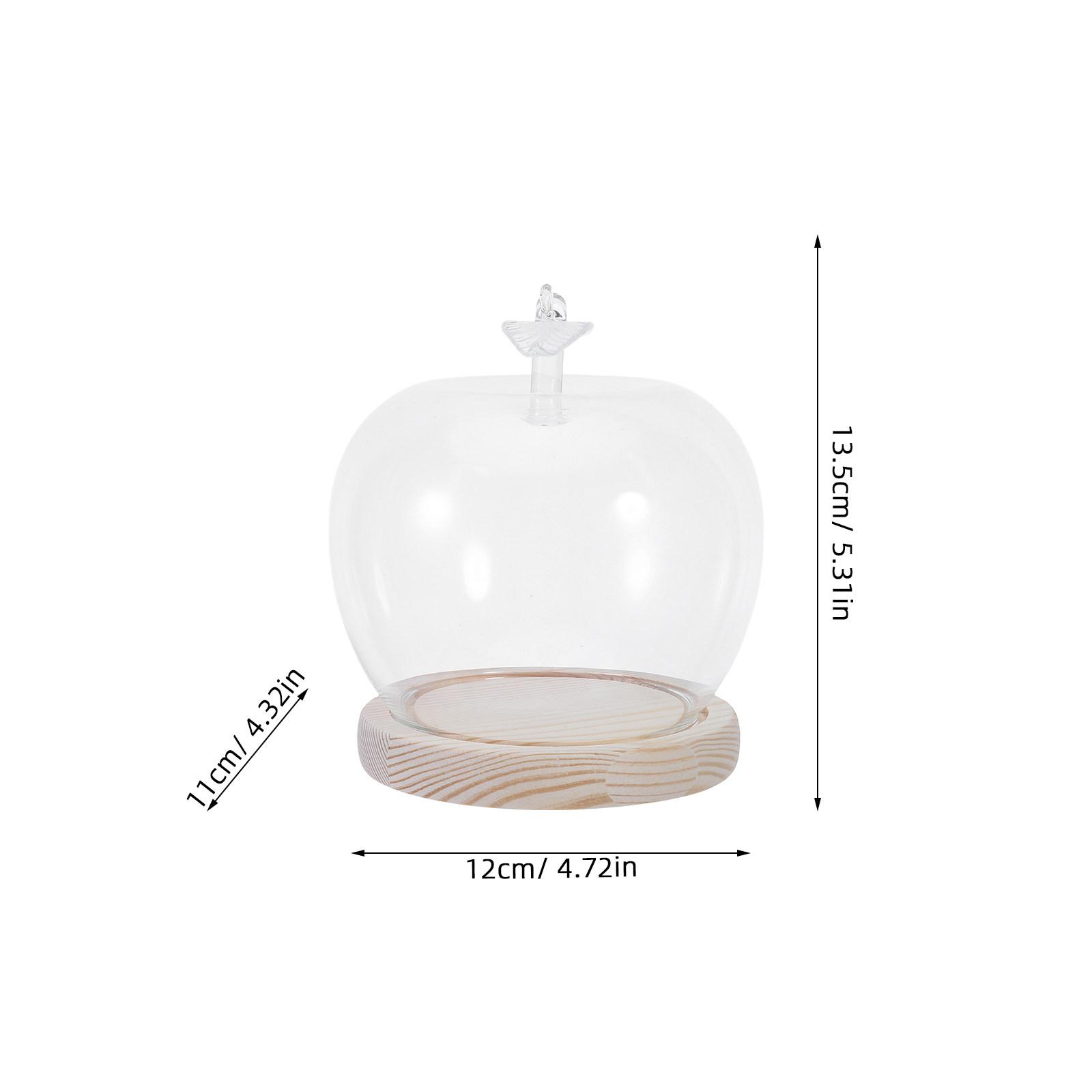 

Glass Dome Cover for Decorative Objects with Sturdy Base for Protection Display in Study Bedroom Office