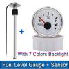 100MM Fuel Level Sensor + 52MM Fuel Level Gauge 0-190 Ohm Fuel Oil Tank Level Meter Sensor For Boat Car Yacht Marine 9-32V