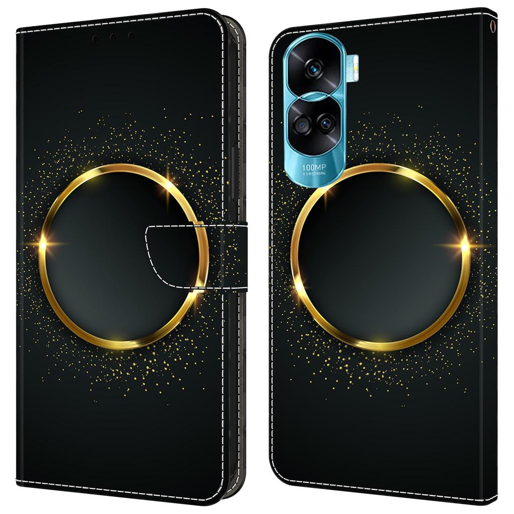 Für Honor 90 Lite 5G/X50i 5G Hüllen Magnetische Handyhülle Musterdruck Brieftasche Kratzfeste Handyhülle