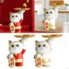 Resin Cat Statue Figurine Sculpture Jewelry Plate Storage Holder Desktop Serving Tray for Countertop