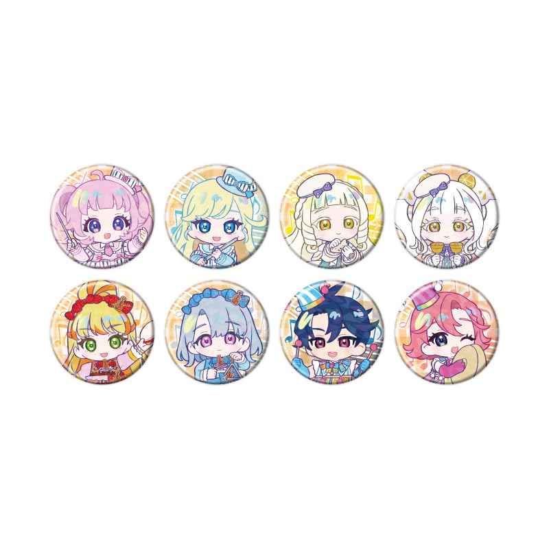 Himitsu no I-Pri 03 Music Autumn ver. [Mini Character Illustration] Hologram Can Badge [57mm] Complete Set (8 pieces per box)