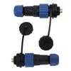 2Pcs SD16 IP68 Waterproof Aviation Connector SD16 Female Plug Male Socket G3/8 Thread SD16 6Pin