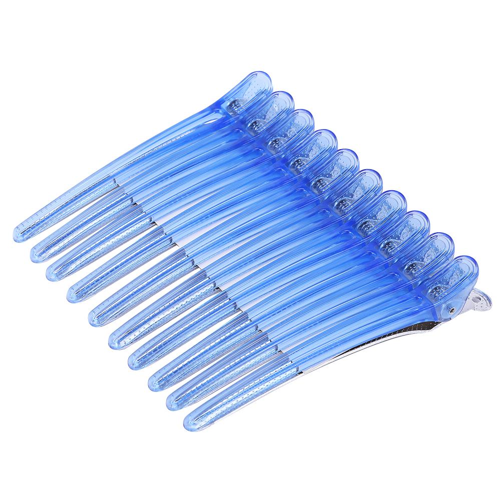 10pcs Barber Alligator Hairpin Professional Salon Seamless Hair Clips Rubber Sectioning Barbershop Hairdressing Styling Supplies