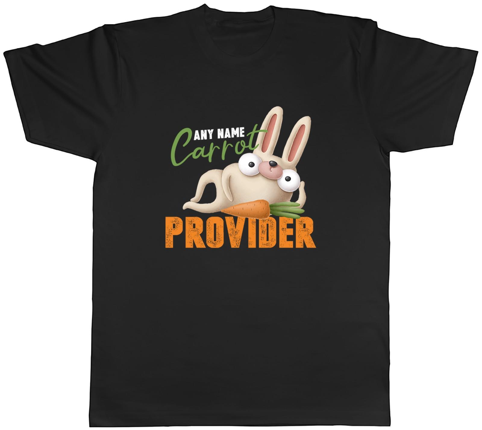 Personalised Carrot Provider Rabbit Lover Mens T-Shirt Tee Gift Top XL
