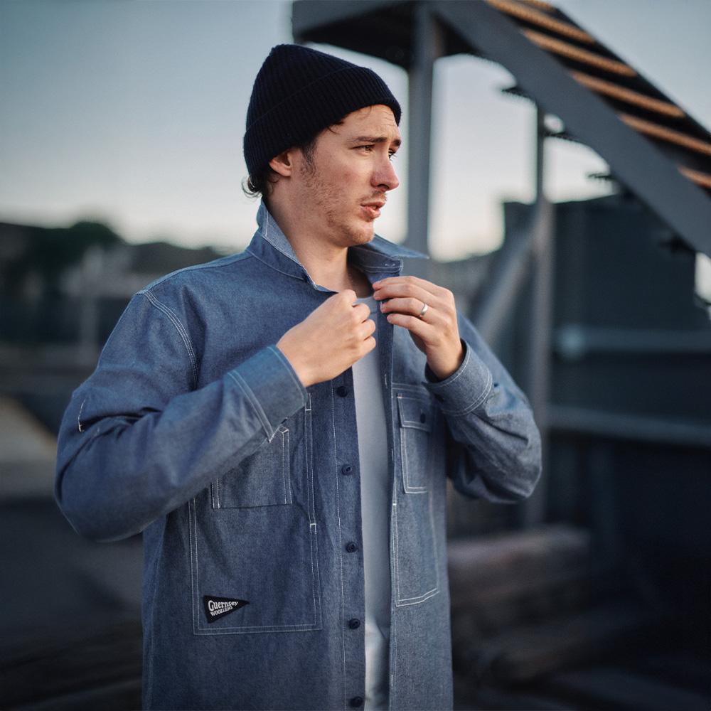 Geonjiulleunseu Chambray Work Shirt 5.5Oz - Blue