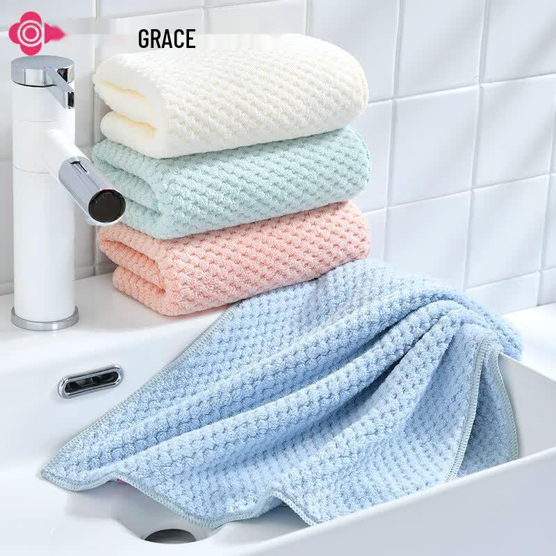 Grace Pineapple Grid Microfiber Face Towel