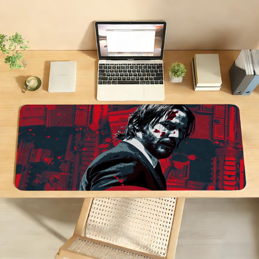 Film J-John WickS Classic Mouse Pad Non-slip Rubber Gamer Balance Computer Mat Decoracion Deskmat Laptop Office Large