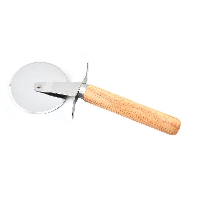 ZISIZ Edelstahl Pizza Schneider Rad mit Holzgriff
