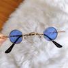 New Punk Round Retro Sunglasses for Men and Women Small Frame Hip Hop Style Ins Fashion