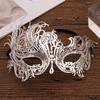 Rhinestone Masque Sparkling Adjustable Metal Vibrant Rhinestone Masquerade Masque Dazzling Rhinestone Costume Masque For Party