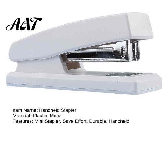Desktop Stapling Tool for Documents Mini Stapler, with Ergonomic Curved Design, Handheld Morandi Color Office Supplies Paper Organization School Home