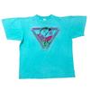 Vintage Single Stitch T-shirt Aztec Graphic Print T-shirt USA Turquoise Mens