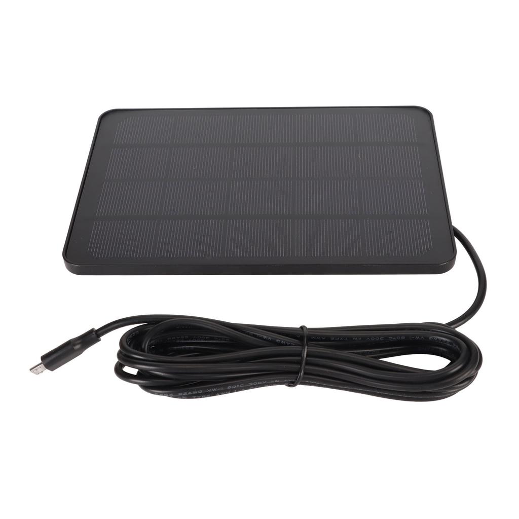 Camera Solar Panel IP65 Waterproof Camera Charger 5V 4W High Efficiency for Micro USB C