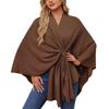 Women's Elegant Solid Color Shawl Cape Coat 2024