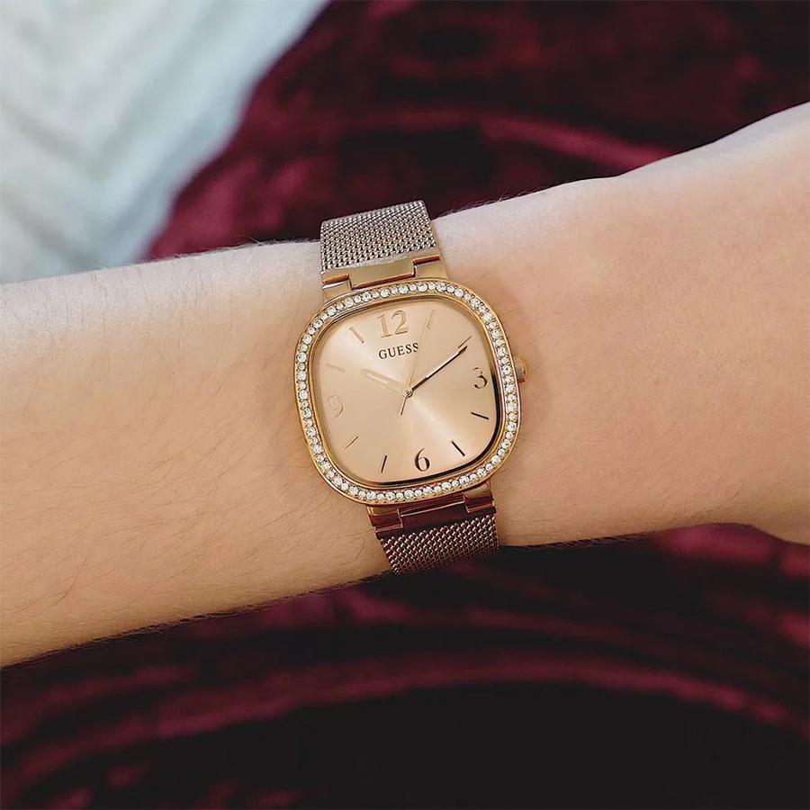 Guess Ladies' Quartz Watch, Stainless Steel Strap, Stainless Steel Case, Waterproof Quartz Movement, GW0354L3