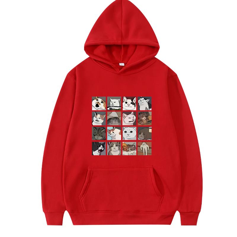 Cats Print Men'S Casual Hoodie New Men Women Funny Fashion Cool Long Sleeve Streetwear Graphics Oversiz Hoodie Unisex