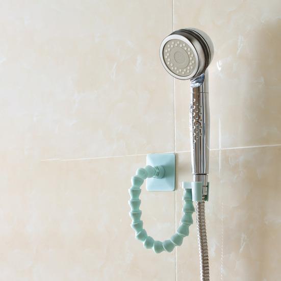 Shower Head Holder Adhesive Towel Hanger Rack Bathroom Organizer No Drilling Rack Hanger for Bath Ball Bathroom Storage Accessories