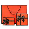 Orange Gift Box with Exquisite Bow for Cosmetics, Lipstick, and Perfume Packaging