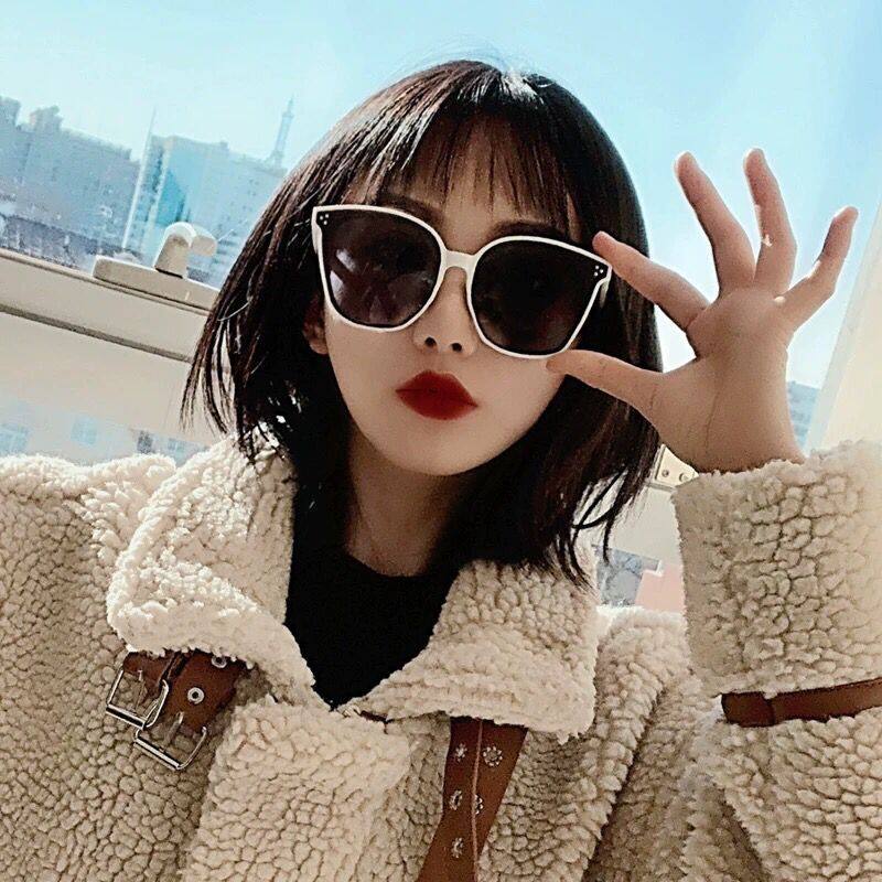 Transparente Farbe Marine Film Miding Sonnenbrille Herren und Damen Große Box Sonnenbrille Ins Net Red Brille