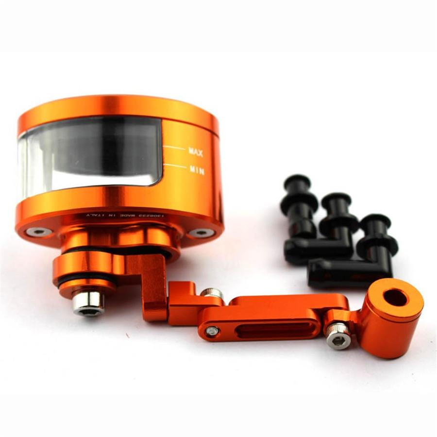 CNC Motorcycle Brake Fluid Oil Reservoir Cup Tank +support Bracket FOR KTM YAMAH