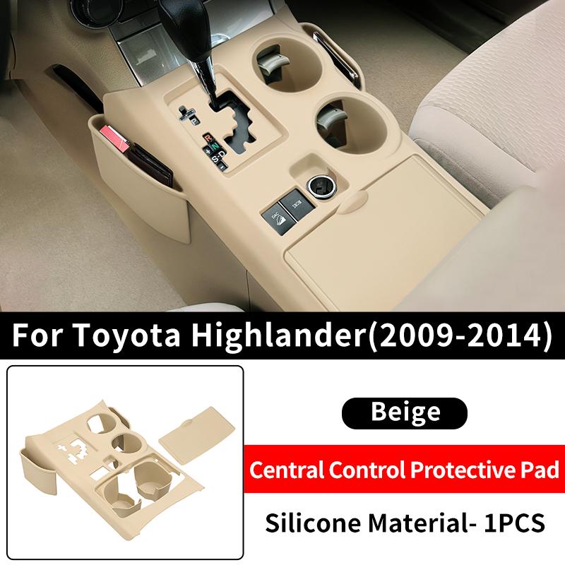 For 2009- Toyota Highlander Central Control Silicone Dirt-Proof Cover Scratch Resistant Car Interior Protection Accessories