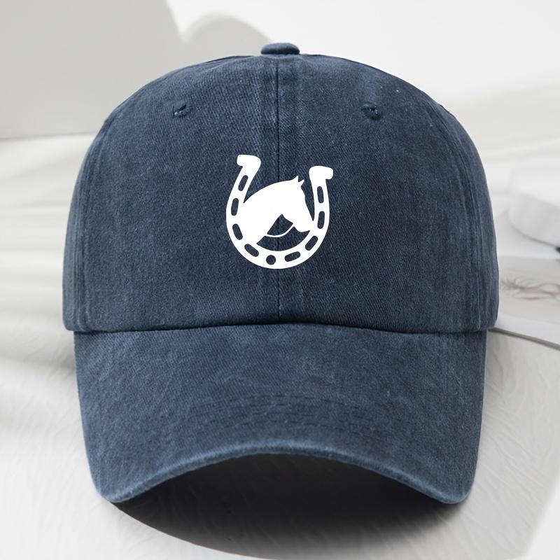 Horseshoe Soft-top Baseball Cap for Men and Women Retro Fashionable Outdoor Hat Adjustable
