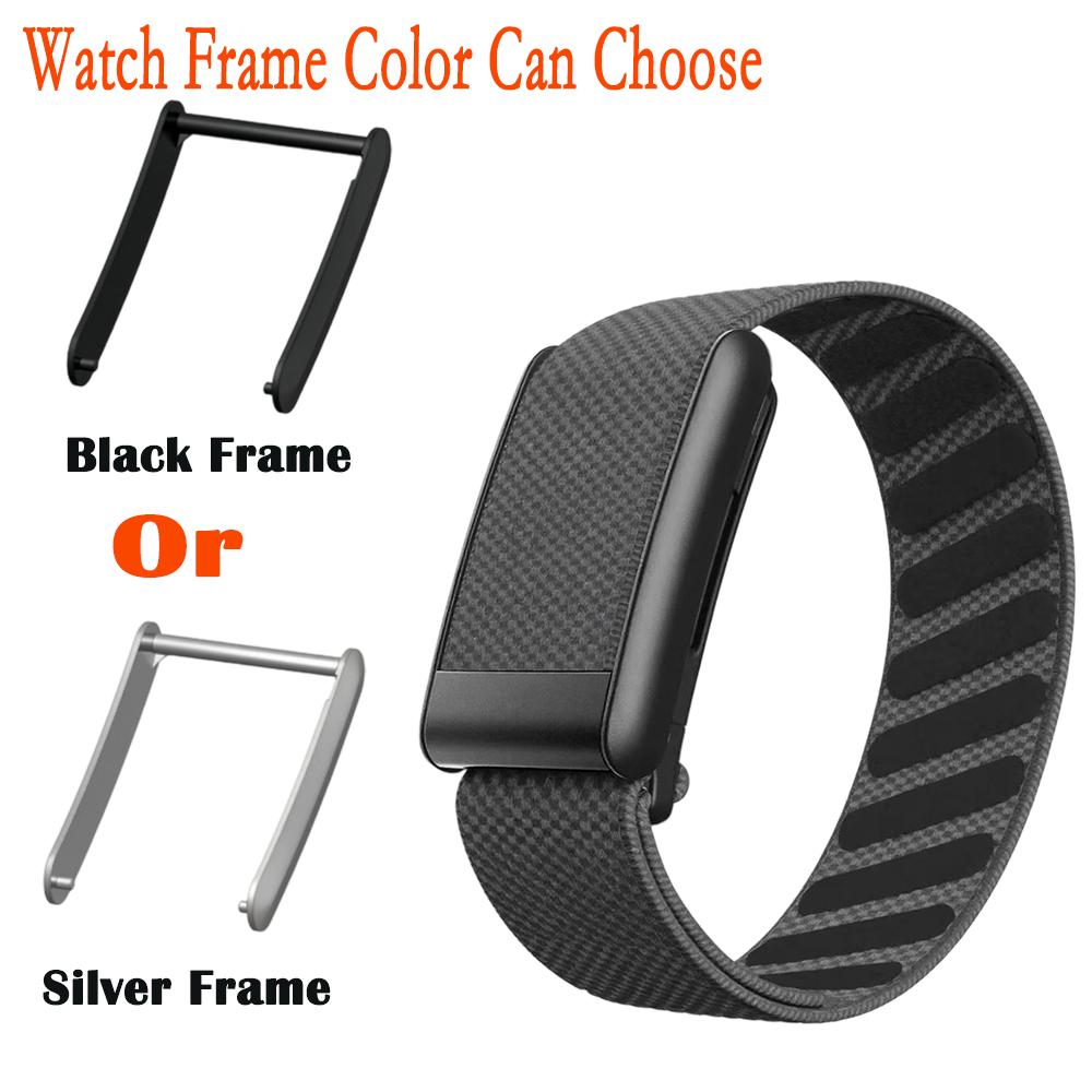 Kompatibel für Whoop 5.0 Nylon-Gewebe Weiches Atmungsaktives Verstellbares Ersatz-Armband für Whoop 5.0 Metallrahmen Band Zubehör