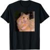 Hamster Meme Peace Sign Funny Pet Owner T Shirts Men Pure Cotton Humor Streetwear Tee Shirt Short Sleeve Unisex Loose Clothing