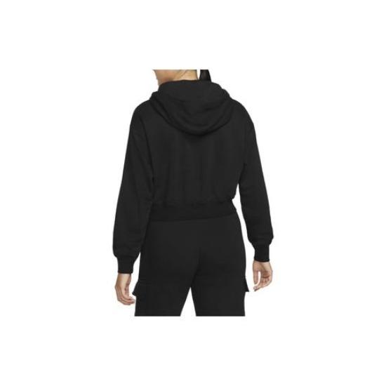 Nike Women's Black Hoodie with Daisy Logo Embroidery Loose Fit