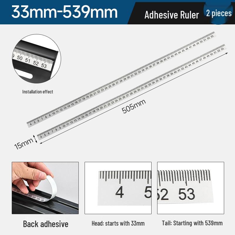 Manual Tile Cutter Accessories: Stainless Steel Positioning Ruler & Measuring Stickers