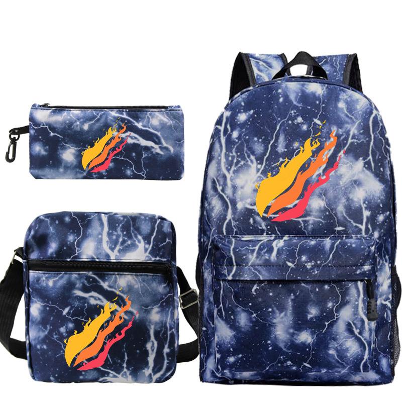 Backpack Casual Student Schoolbag Small Shoulder Bag Pencil Bag Three-piece Set