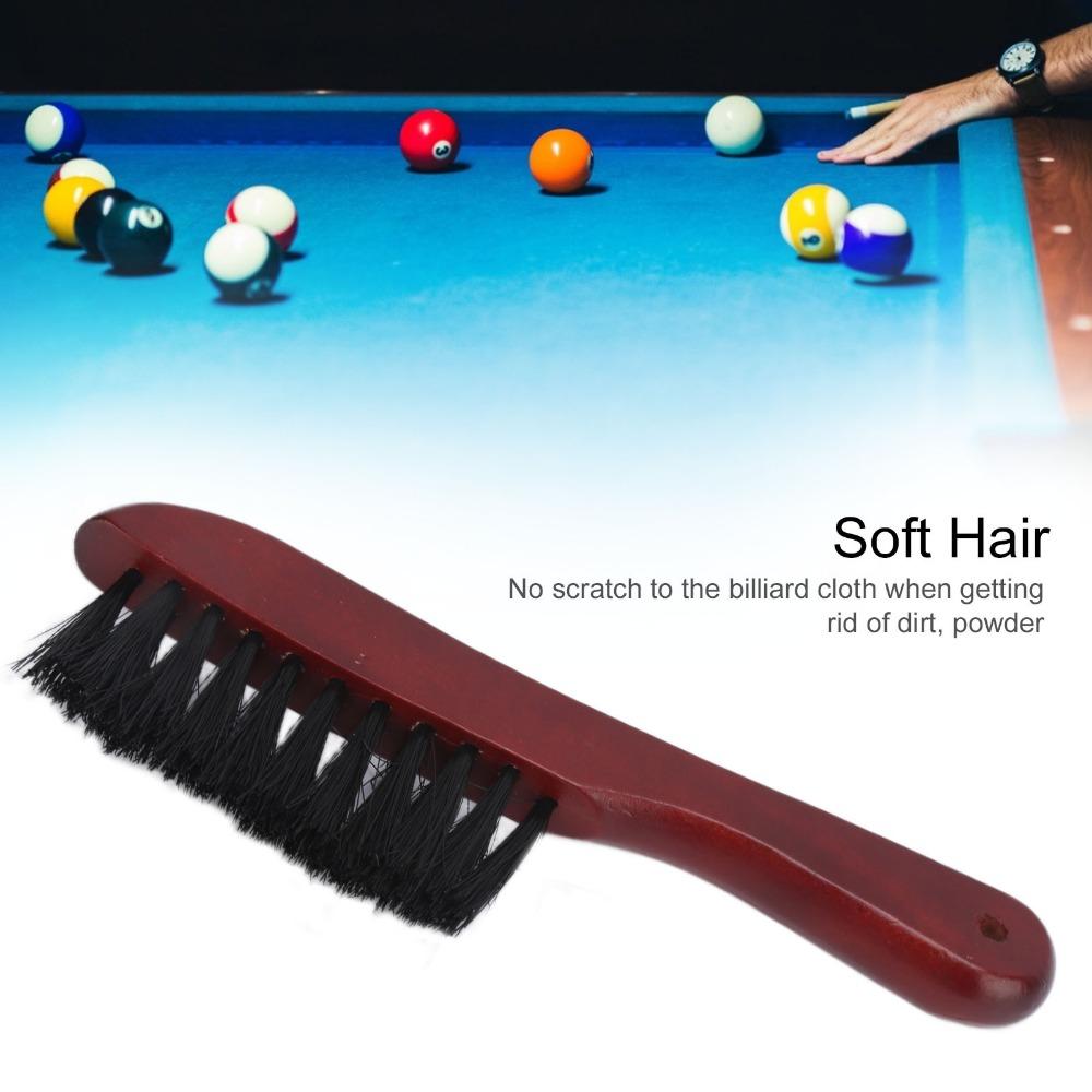 Wood Handle Billiard Table Brush Curved Handle Snooker Table Brush  For Billiard Table