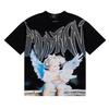 Summer Men's and Women's MIXED EMOTION 'Dove' Rhinestone Print T-Shirt, Gothic Letter Graphic Streetwear Tee