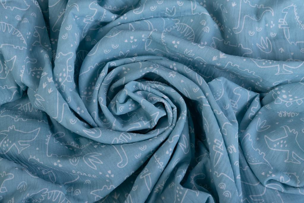 Muslin design fitted sheet 60x120x10