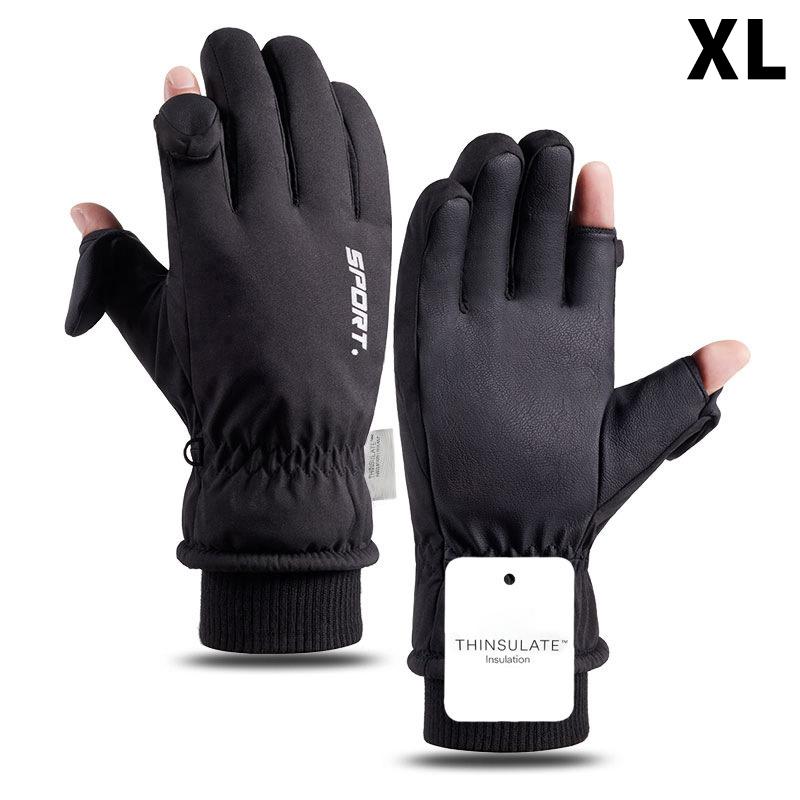 All-Weather Touchscreen Gloves for Men Waterproof Winter Gloves for Running, Cycling, Motorcycle&Daily Commute Warm Fleece Lined