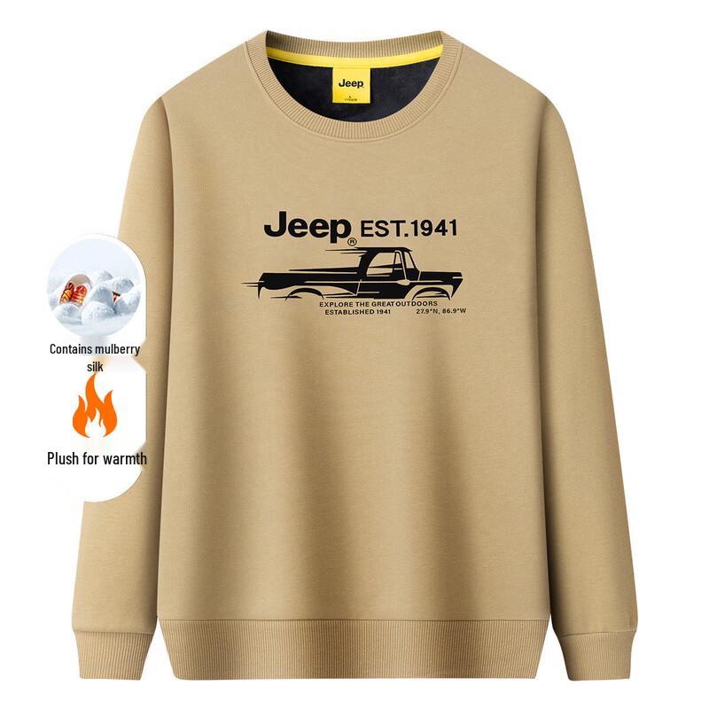 JEEP Men s Casual Round Neck Sweatshirt 4XL