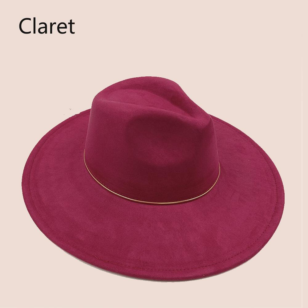 Suede Wide-brimmed Hat 9.5 Cm Brim Width Unisex Suitable for Jazz Hat Fedora Hat Church Hat Felt Hat Soft Felt Hat Panama Hat.