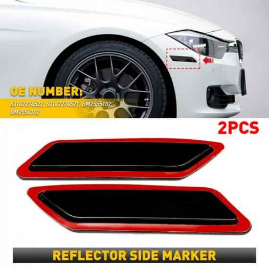 For 2012-2015 BMW 320i 328i 328d 335i Front Smoke Marker Side Bumper Reflector