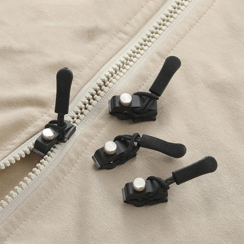 Universal Zipper Pull Replacement Repair Tool Backpack Plastic Metal Detachable Slider Fixer
