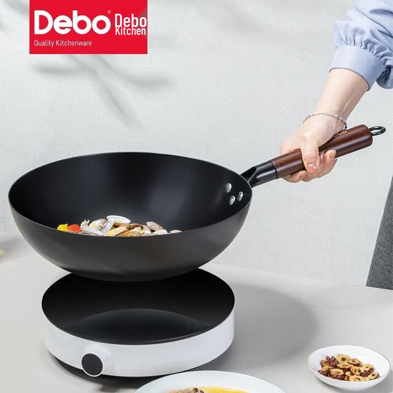 Debo Hammond DEP-DS367 32cm Fine Iron Stir-fry Wok