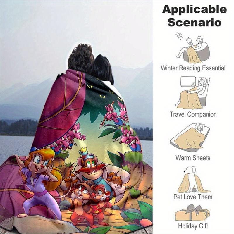 1pc, "Jungle Book Adventure: Pinky and Perky's Home Decor Blanket, Perfect for Couch, Bed, Travel, Camping, Car, Beach, Office Nap, Gift Idea"X075