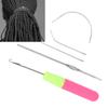 5pcs Latch Hook Set Plastic Bent Latch Hooks Crochet Needle Latch Hook Knitting Tool for Braid Hair