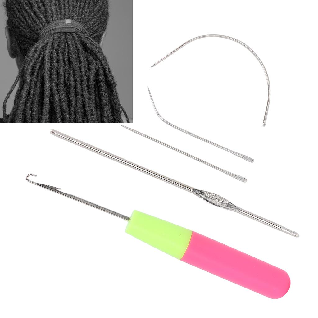 5pcs Latch Hook Set Plastic Bent Latch Hooks Crochet Needle Latch Hook Knitting Tool for Braid Hair