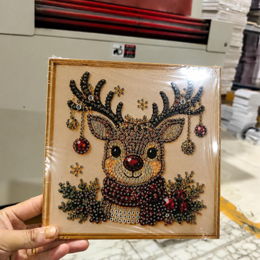 Stressabbauendes Weihnachts-Perlenkunst-Set Weihnachtsmann 3D Perlen-Kunst-Set Heimwanddekoration